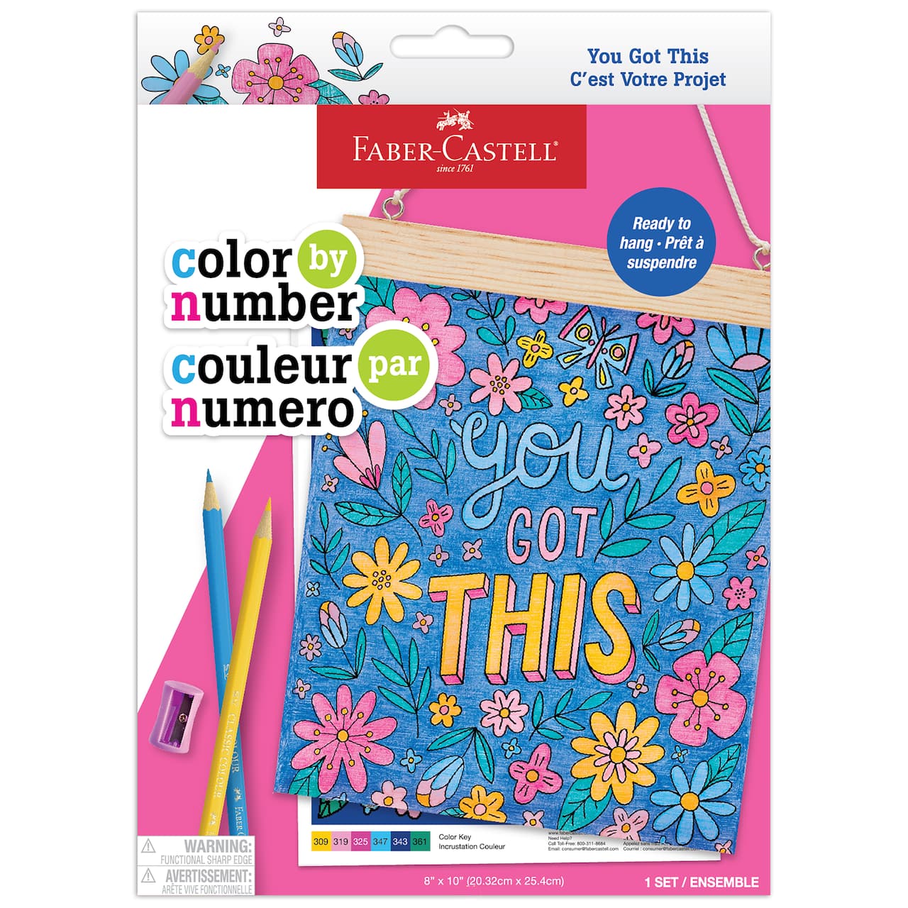 Faber-Castell® You Got This Colour by Number Wall Art Kit